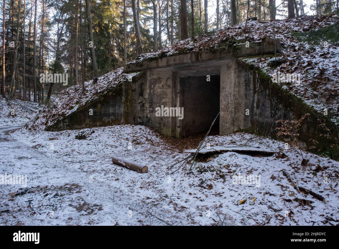 Ludwikowice Klodzkie, Polen - 11. Januar 2022. Molke. Projekt Riese. Ein Projekt, das geschaffen wurde, um wichtige deutsche Hauptquartiere und Fabriken zu errichten Stockfoto
