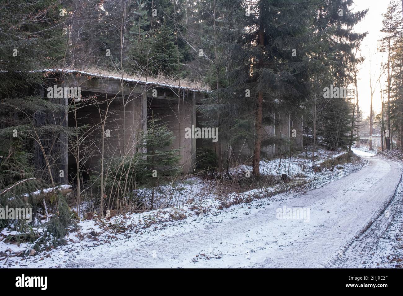 Ludwikowice Klodzkie, Polen - 11. Januar 2022. Molke. Projekt Riese. Ein Projekt, das geschaffen wurde, um wichtige deutsche Hauptquartiere und Fabriken zu errichten Stockfoto