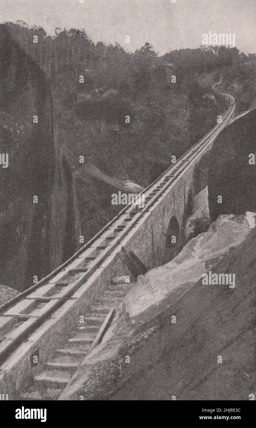 Blick auf die Penang Hills Railway. Malaysia. Malaya (1923) Stockfoto
