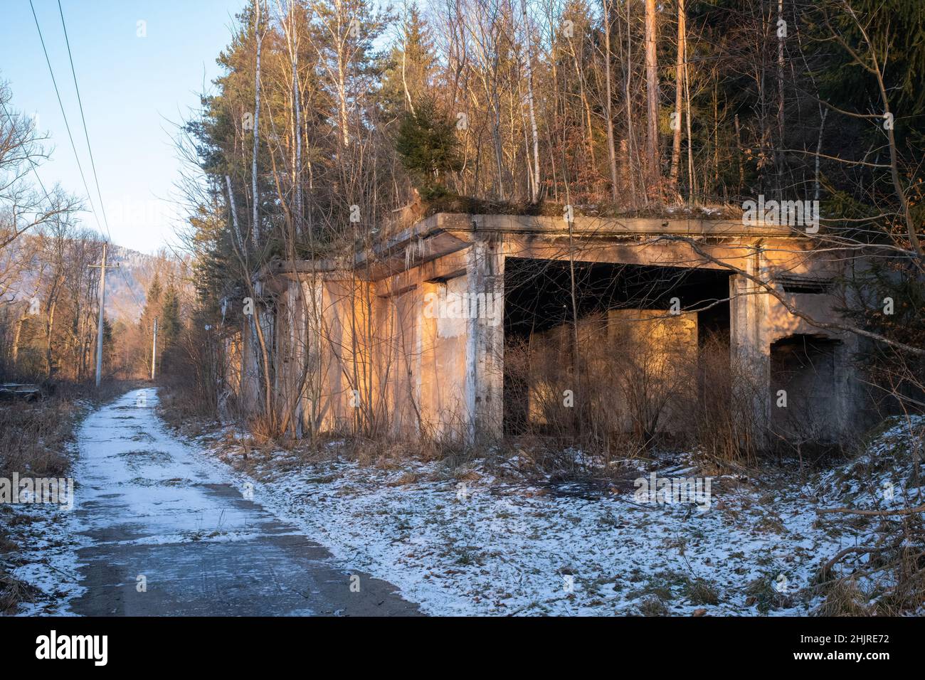 Ludwikowice Klodzkie, Polen - 11. Januar 2022. Molke. Projekt Riese. Ein Projekt, das geschaffen wurde, um wichtige deutsche Hauptquartiere und Fabriken zu errichten Stockfoto