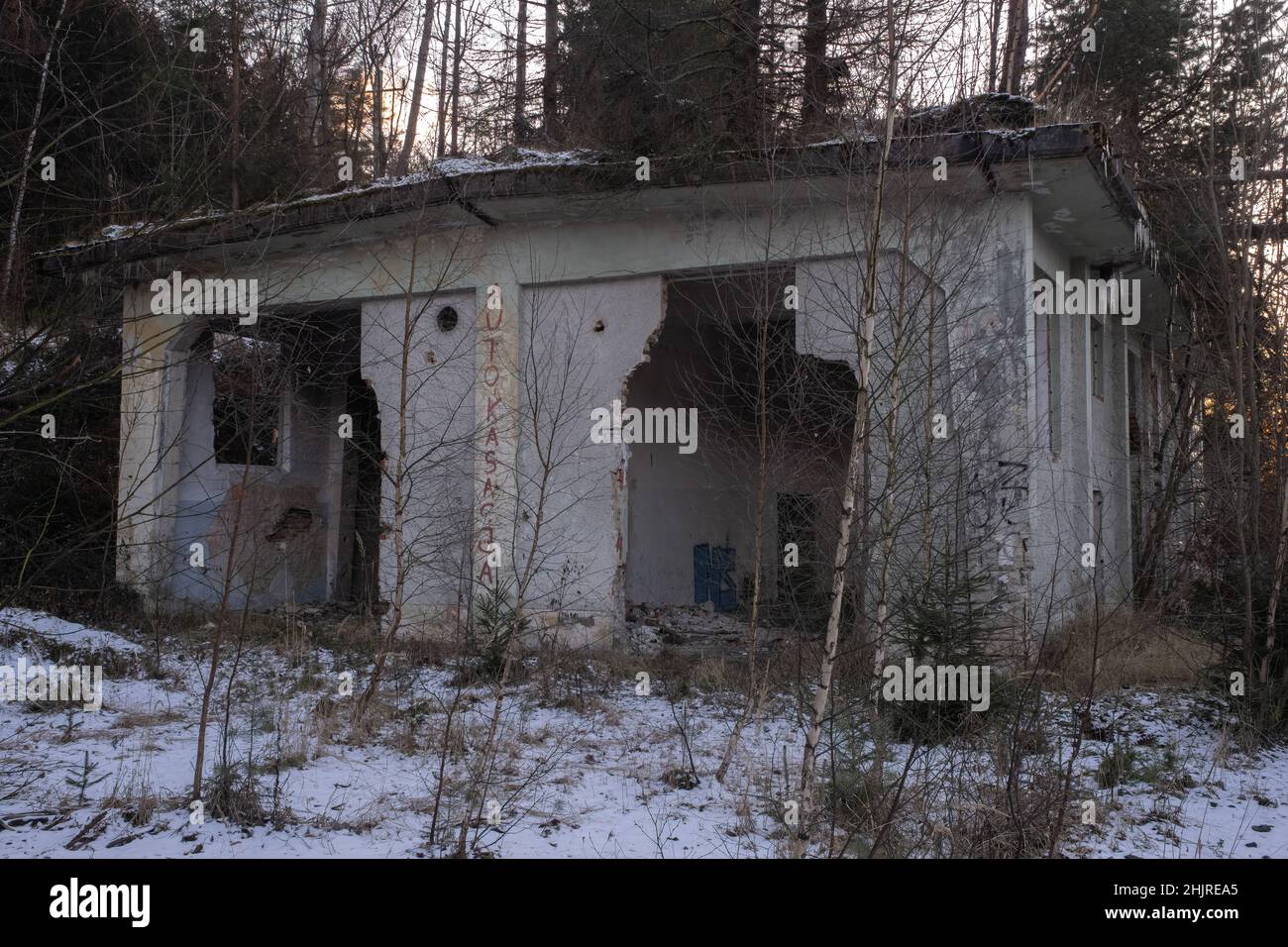 Ludwikowice Klodzkie, Polen - 11. Januar 2022. Molke. Projekt Riese. Ein Projekt, das geschaffen wurde, um wichtige deutsche Hauptquartiere und Fabriken zu errichten Stockfoto