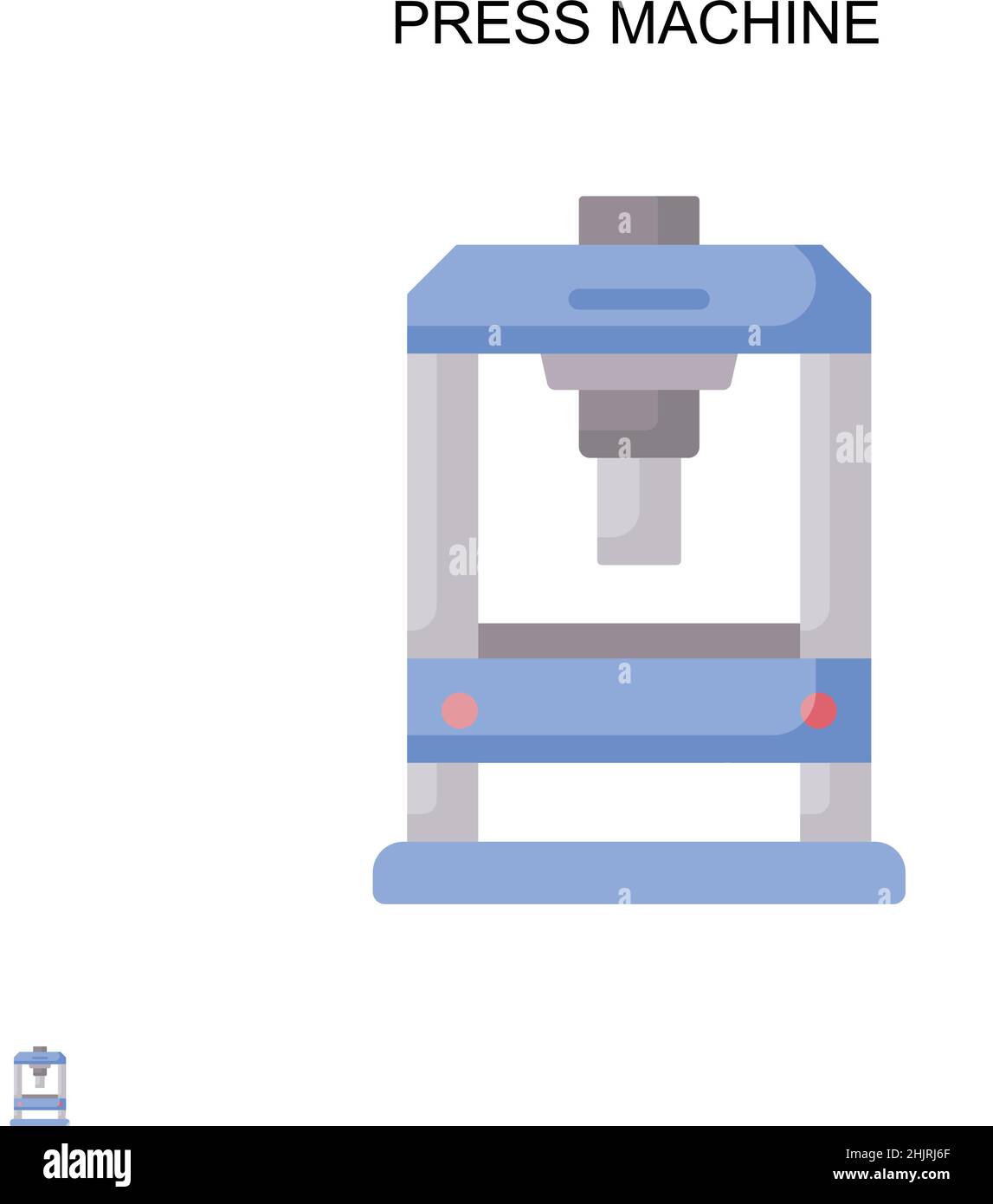 Drücken Sie das Symbol für den einfachen Vektor der Maschine. Illustration Symbol Design-Vorlage für Web mobile UI-Element. Stock Vektor