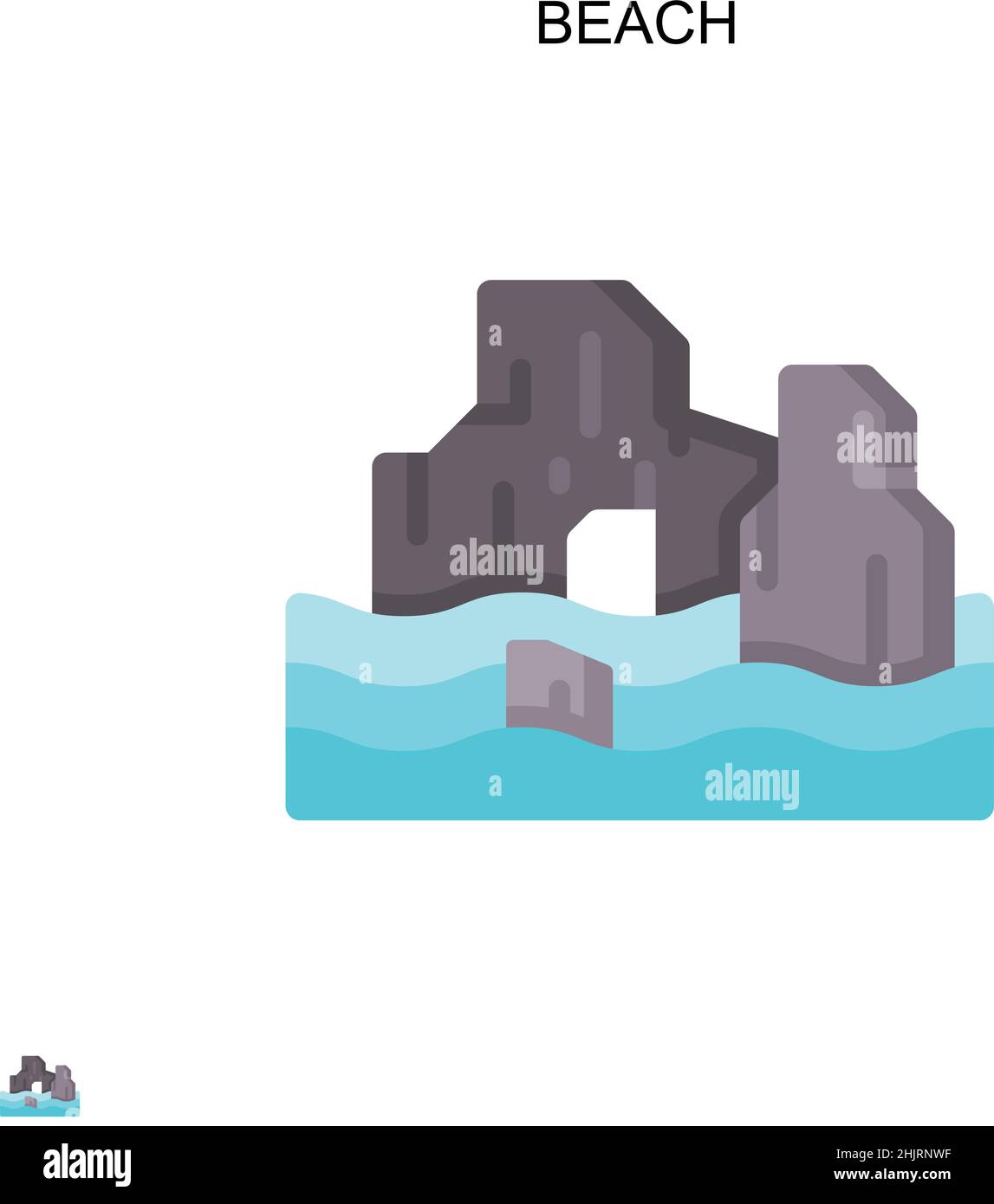 Strand Element Icon Einfaches Vektor-Symbol für den Strand. Illustration Symbol Design ...