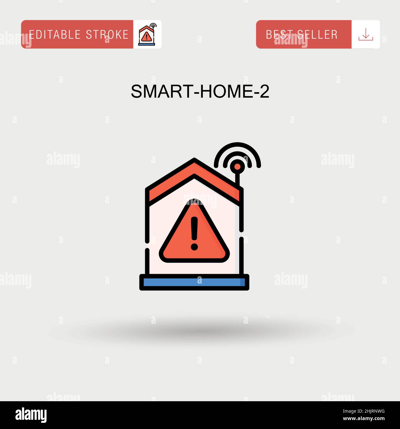 Smart-Home-2 einfaches Vektorsymbol. Stock Vektor