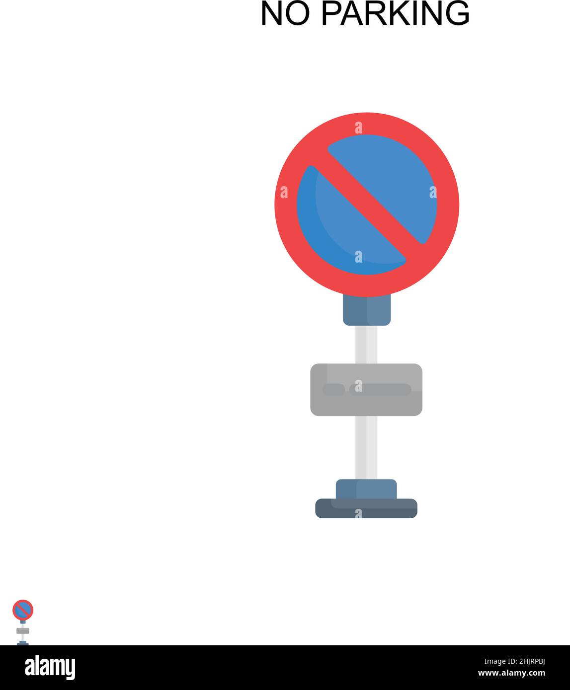 Kein Parken einfaches Vektorsymbol. Illustration Symbol Design-Vorlage für Web mobile UI-Element. Stock Vektor