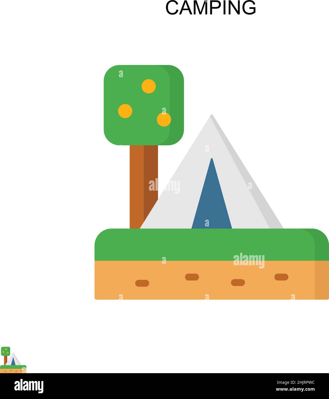 Einfaches Vektor-Symbol für Camping. Illustration Symbol Design-Vorlage für Web mobile UI-Element. Stock Vektor