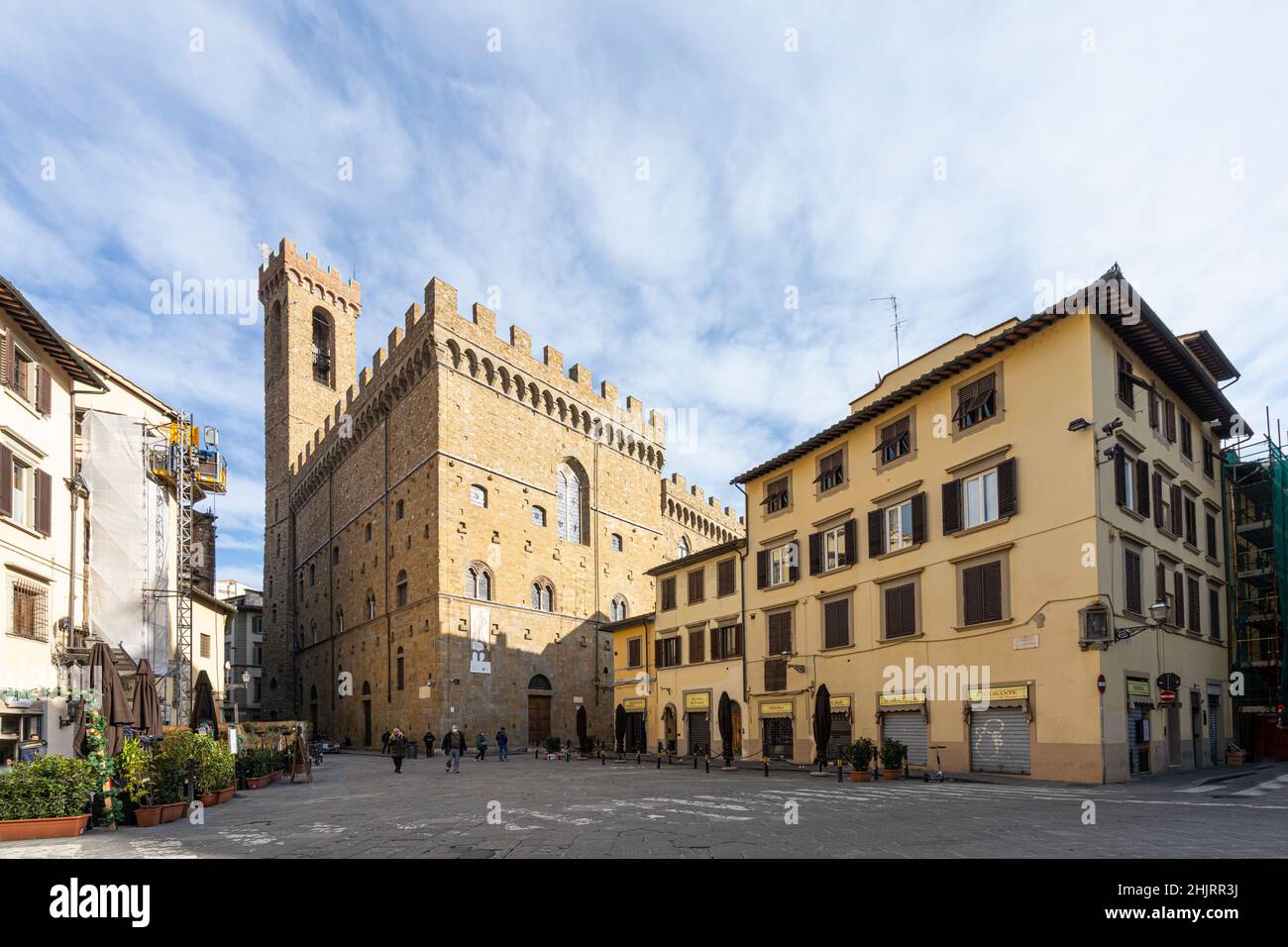 Florenz, Italien. Januar 2022. Außenansicht des Bargello National Museums im Stadtzentrum Stockfoto