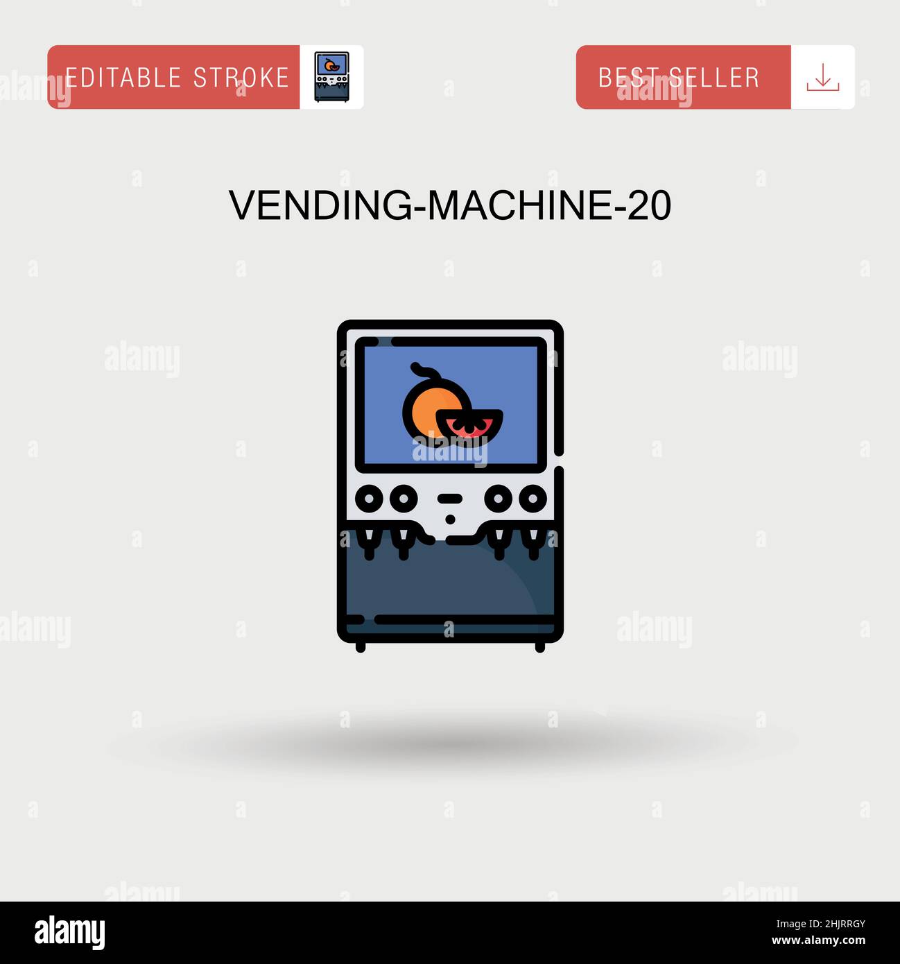 Automaten-20 einfaches Vektorsymbol. Stock Vektor