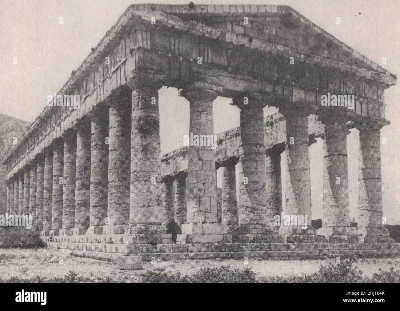 Prächtige Überreste des griechischen Tempels in Segesta. Italien. Sizilien (1923) Stockfoto