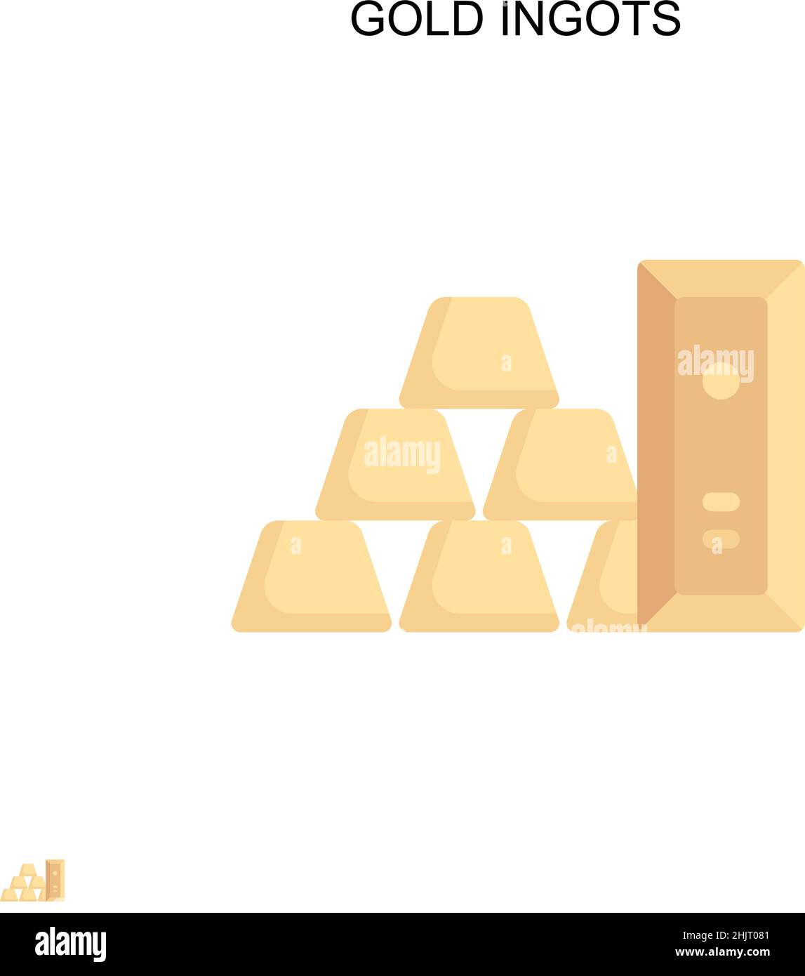 Einfaches Vektorsymbol für Goldbarren. Illustration Symbol Design-Vorlage für Web mobile UI-Element. Stock Vektor