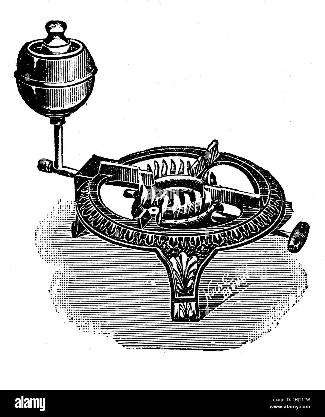 Herdkocher aus dem Jahr 1895 / zwei-Flammen-Ofen aus dem Jahr 1895, Historisch, historisch, digital verbesserte Reproduktion eines Originals aus dem 19th. Jahrhundert / digital restaurierte Produktion einer Originalvorlage aus dem 19. Jahrhundert, das Originaldatum ist nicht bekannt Stockfoto