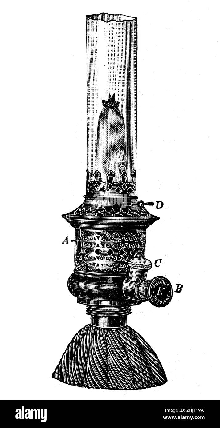 Brenner für eine Spirituslampe aus dem Jahr 1895 / Brenner für eine Spirituslampe aus dem Jahr 1895, Historisch, historisch, digital verbesserte Reproduktion eines Originals aus dem 19th. Jahrhundert / digital restaurierte Reproduktion einer Originalvorlage aus dem 19. Jahrhundert, das Originaldatum ist nicht bekannt Stockfoto