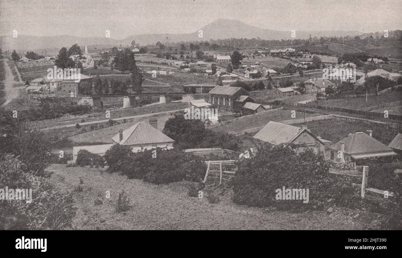 Ländliche Gemeinde Deloraine, wo feine Schafe für den Heimatmarkt gezüchtet werden. Tasmanien (1923) Stockfoto