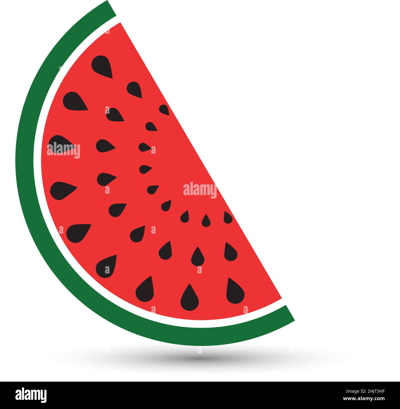 Wassermelone-Schnittvektor auf weißem Hintergrund Stock Vektor
