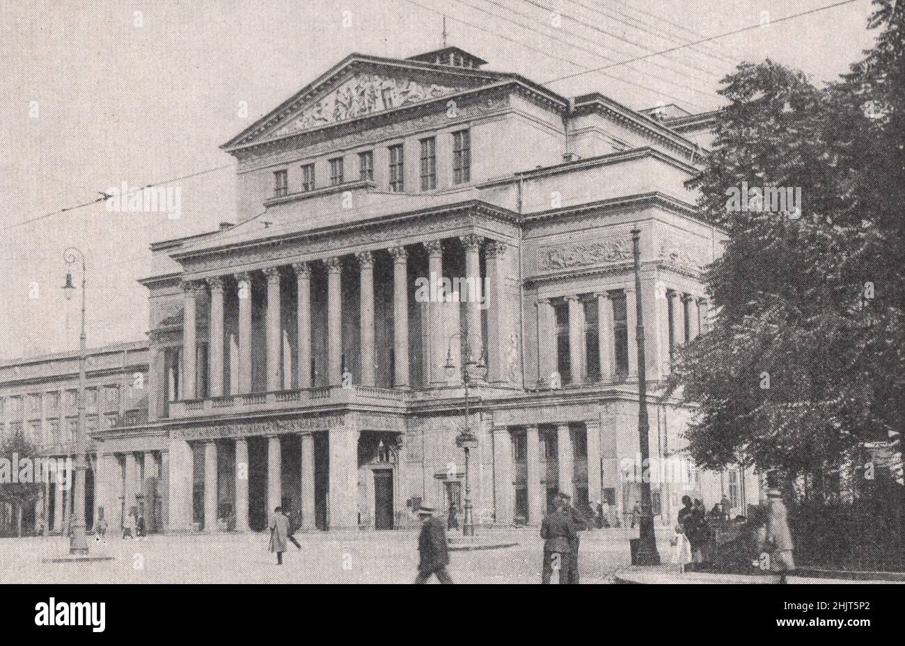 Das majestätische Haus der Warschauer Oper und des Dramas . Polen (1923) Stockfoto