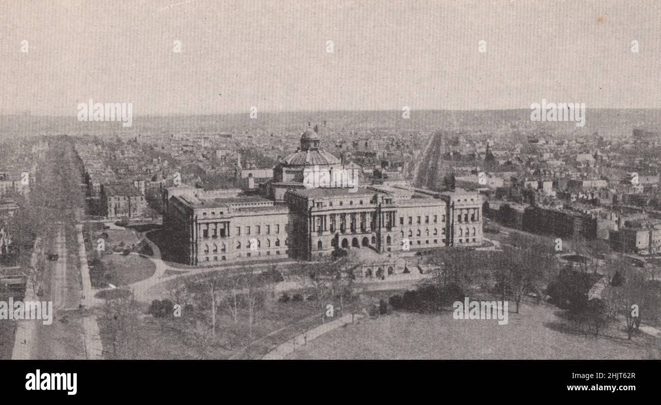 Congressional Library für 5.000.000 Bände. Washington DC (1923) Stockfoto