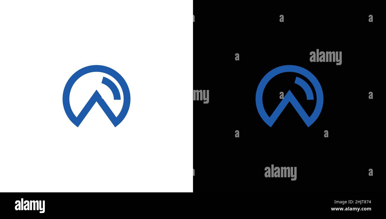Simpel und modernen Buchstaben Eine erste Fotografie Logo-Design Stock Vektor