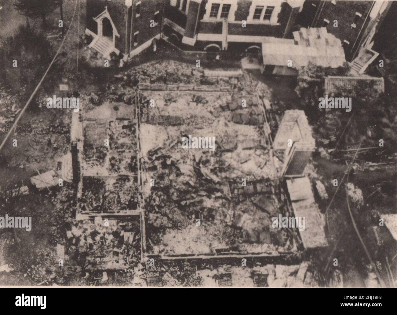 Erdbeben in Japan 1923: Die Ruinen der Kaiserlichen Universität Tokio in Hongo Stockfoto