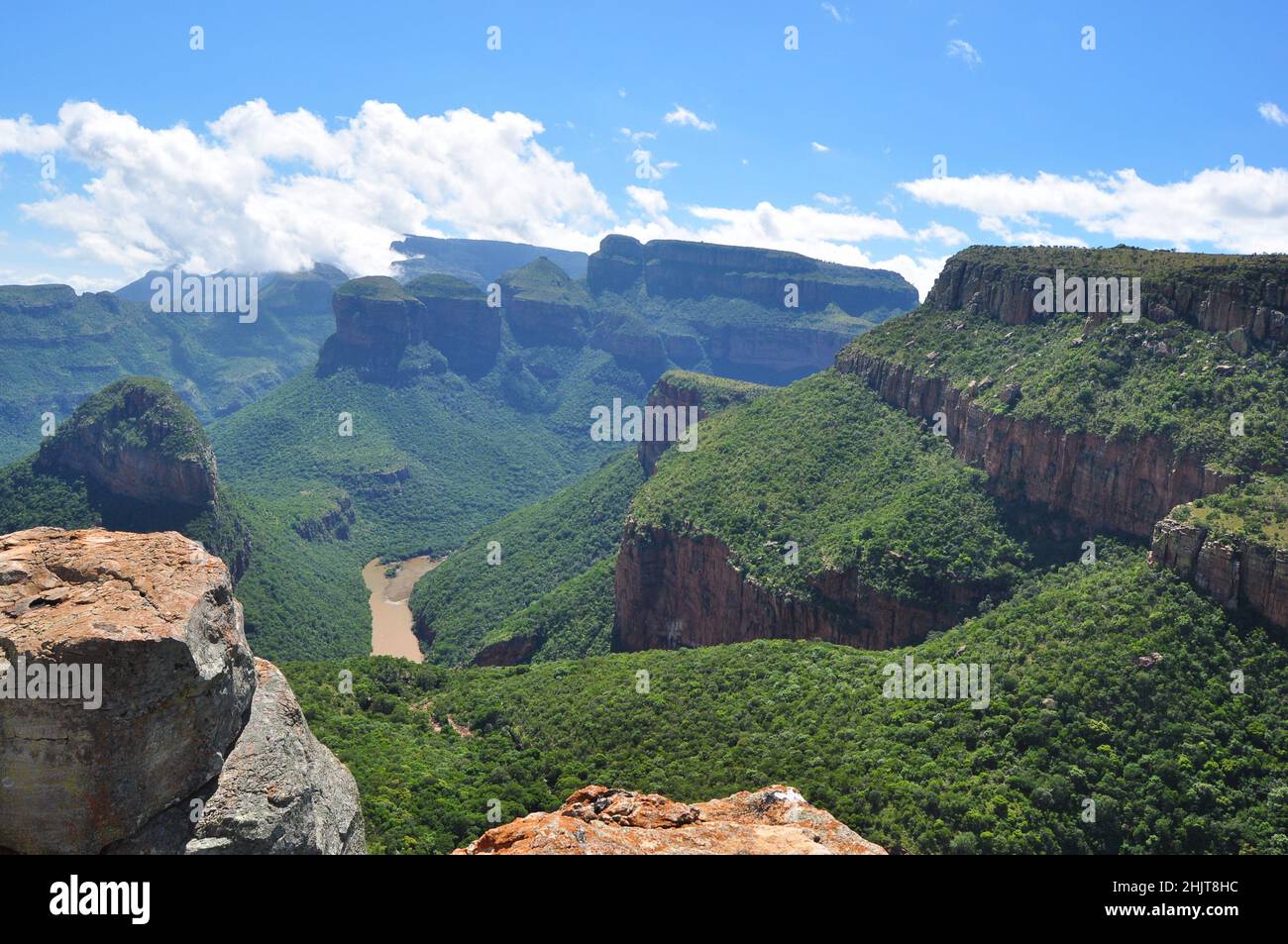 Blick auf den Blyde River Canyon, Provinz Mpumalanga, Südafrika Stockfoto