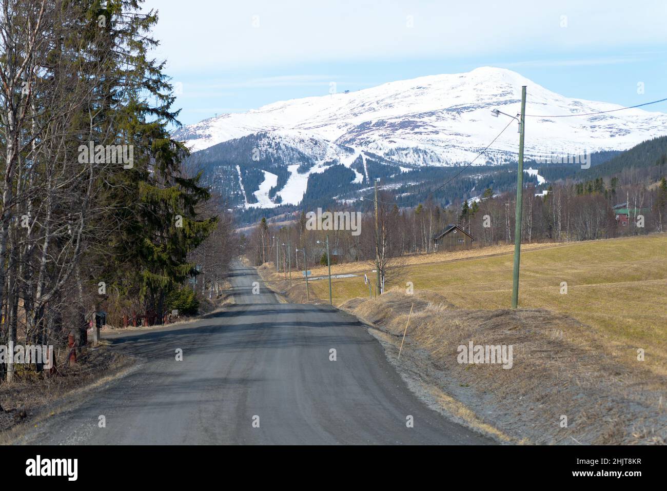 Blick auf den Berg Åreskutan in Jämtland, Schweden. Stockfoto