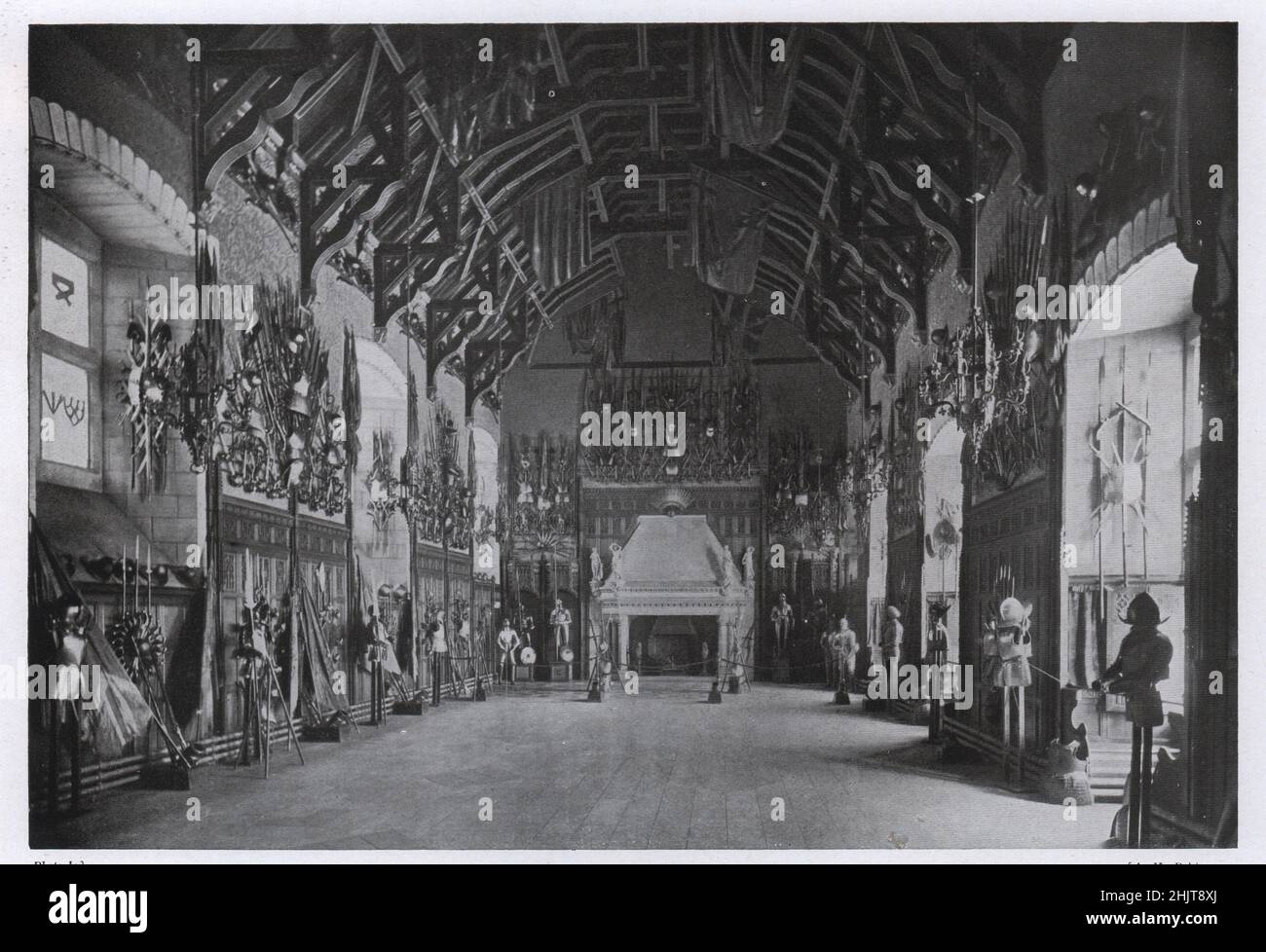 Edinburgh Castle, Bankettsaal. Schottland (1913) Stockfoto