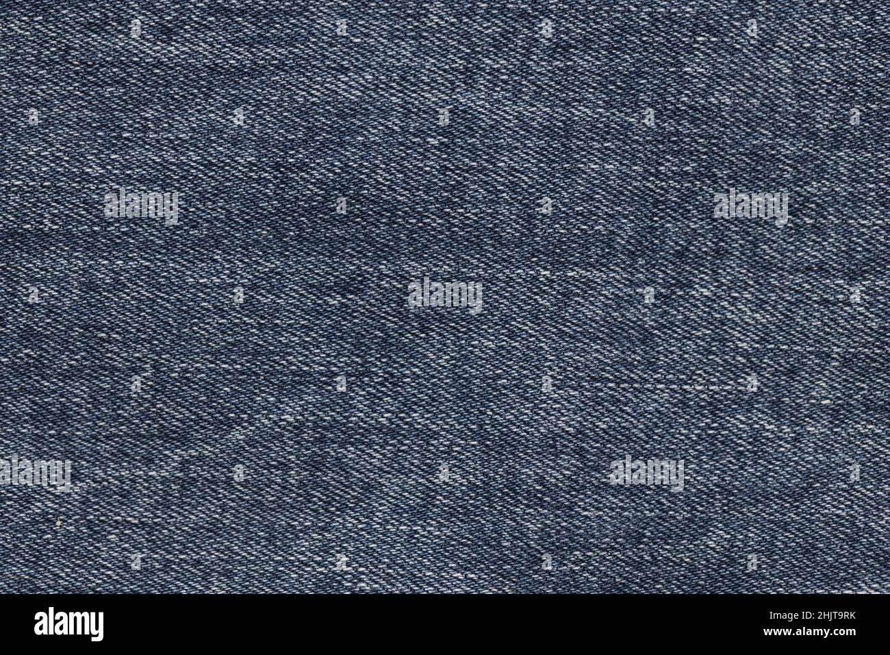 Blaue Jeans-Stofftextur in Nahaufnahme Stockfoto