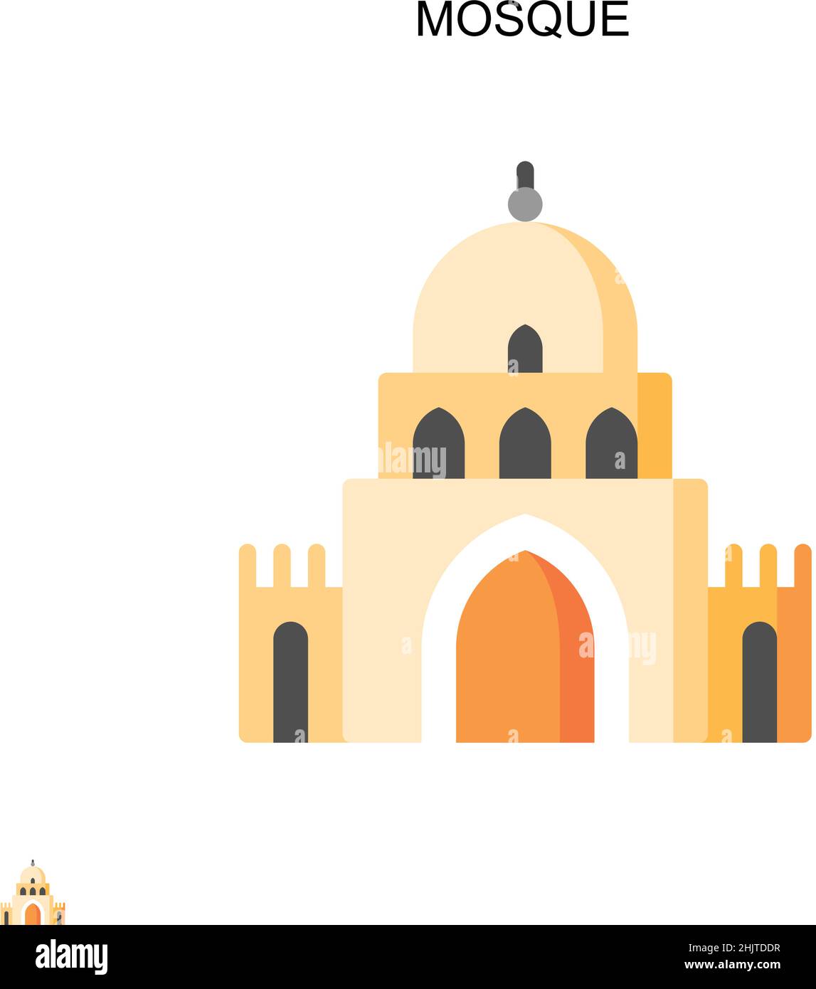 Moschee einfaches Vektor-Symbol. Illustration Symbol Design-Vorlage für Web mobile UI-Element. Stock Vektor