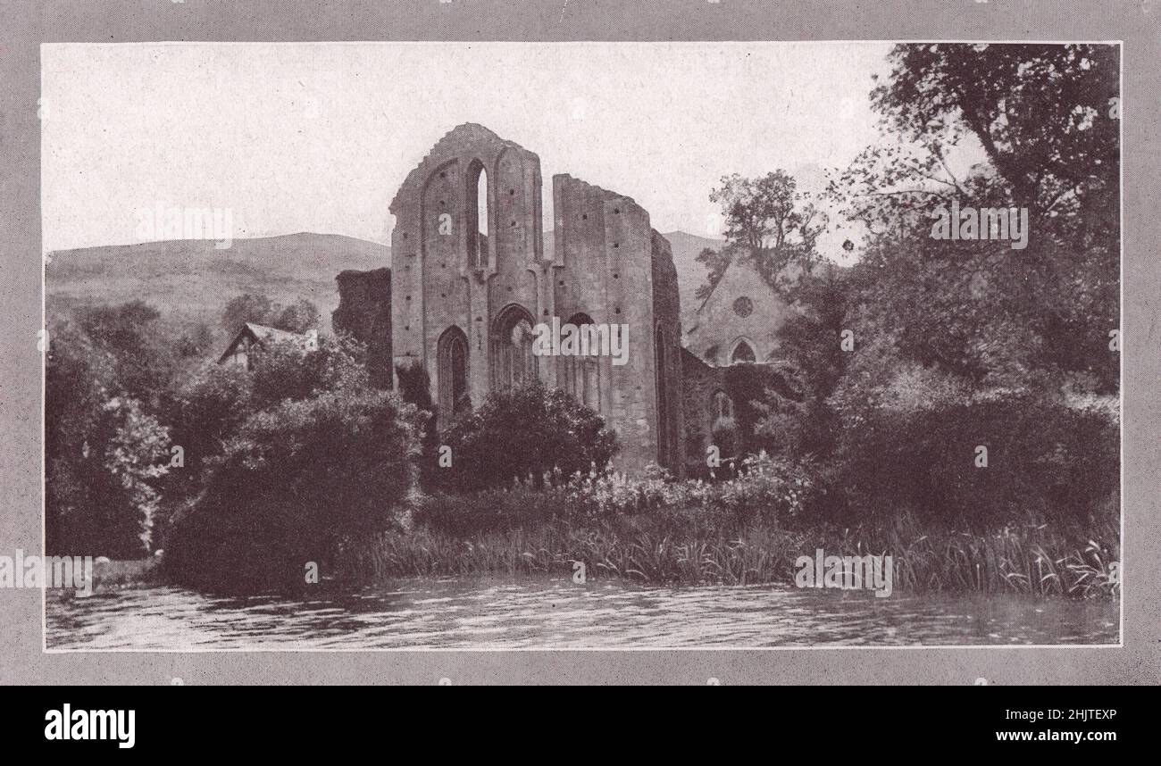 Valle Crucis Abbey, Berwyn. Denbighshire (1913) Stockfoto