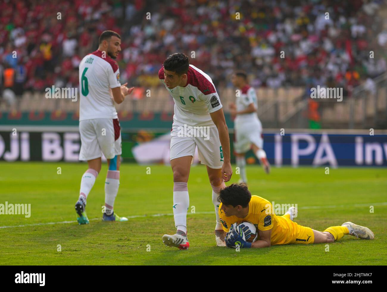 Yaounde, Kamerun, 30. Januar 2022: Yassine Bounou aus Marokko während Marokko gegen Ägypten – Afrika-Cup der Nationen im Ahmadou-Ahidjo-Stadion. Kim Price/CSM. Stockfoto