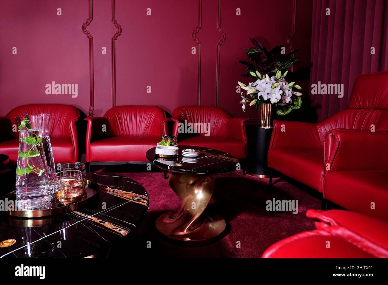 Interieur, Wohnung, stilvoll, Lifestyle, Zuhause, Möbel, Design, Styling, stilvoll, modisch, Stockfoto