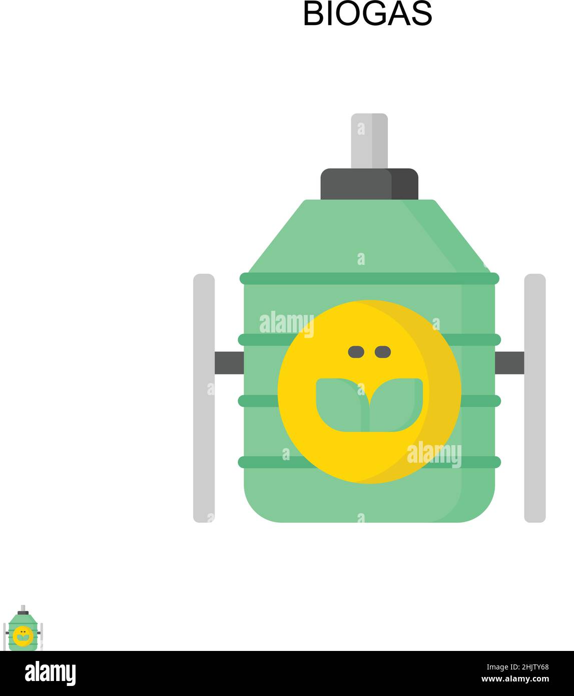 Einfaches Vektor-Symbol für Biogas. Illustration Symbol Design-Vorlage für Web mobile UI-Element. Stock Vektor