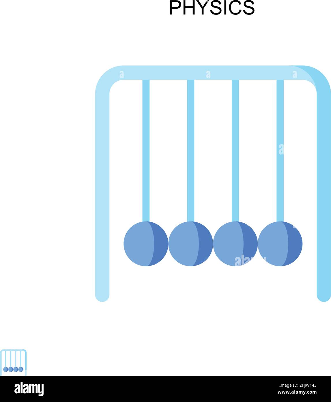 Einfaches Vektorsymbol Physik. Illustration Symbol Design-Vorlage für Web mobile UI-Element. Stock Vektor