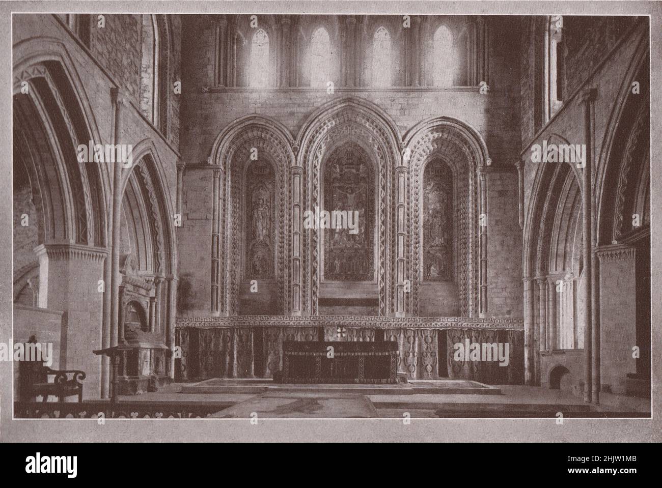 Der Altar, die St. David's Cathedral. Pembrokeshire (1913) Stockfoto