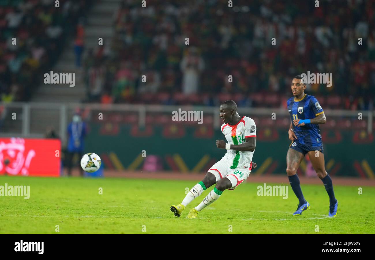 Yaoundé, Kamerun, 13. Januar 2022: Adama Guira von Burkina Faso während des Burkina Faso gegen Cap Verde - Afrika Cup of Nations im Olembe Stadium. Kim Price/CSM. Stockfoto