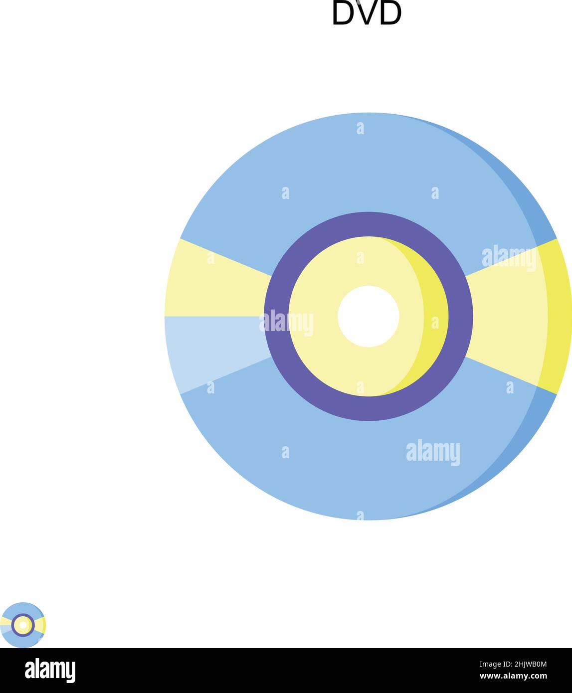 Einfaches DVD-Vektorsymbol. Illustration Symbol Design-Vorlage für Web mobile UI-Element. Stock Vektor
