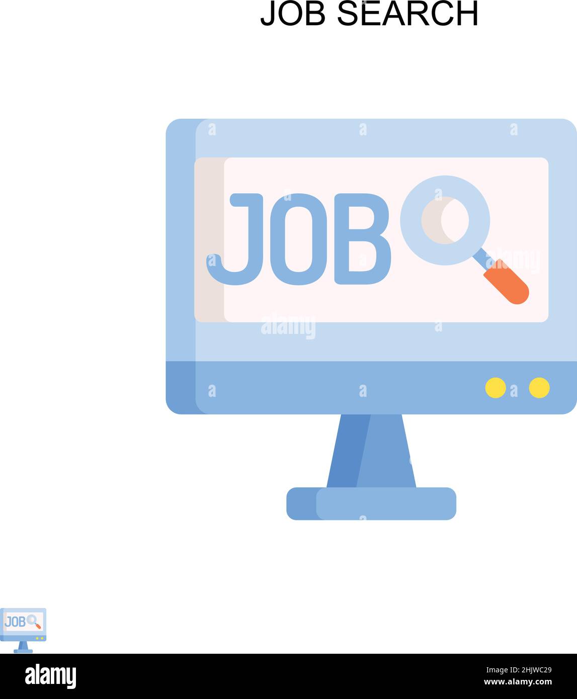 Einfaches Vektorsymbol für die Jobsuche. Illustration Symbol Design-Vorlage für Web mobile UI-Element. Stock Vektor
