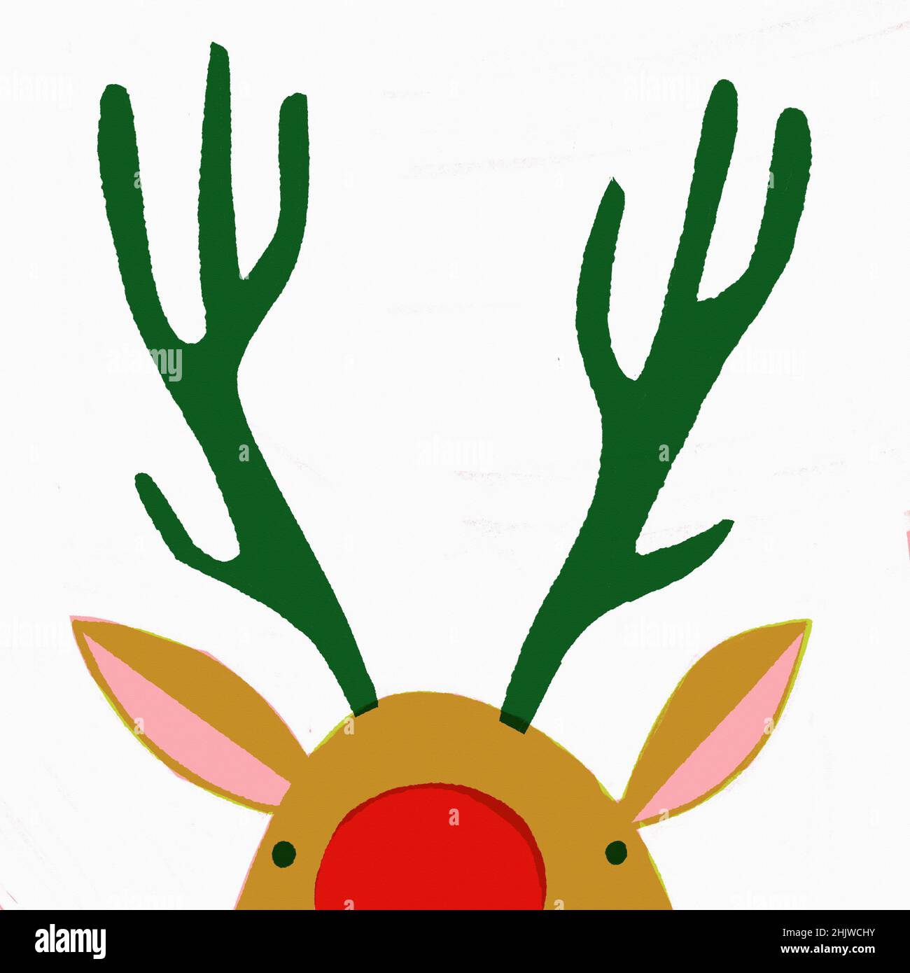 Oben auf Rudolfs Kopf Stockfoto