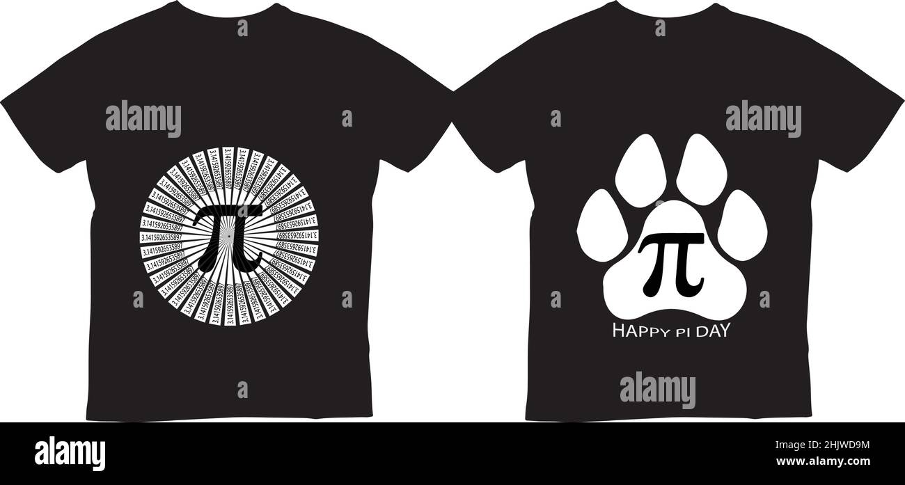 pi Day T-Shirt Ideen Dieses Design eignet sich am besten für T-Shirts, Tassen und auch für andere Zwecke Stock Vektor