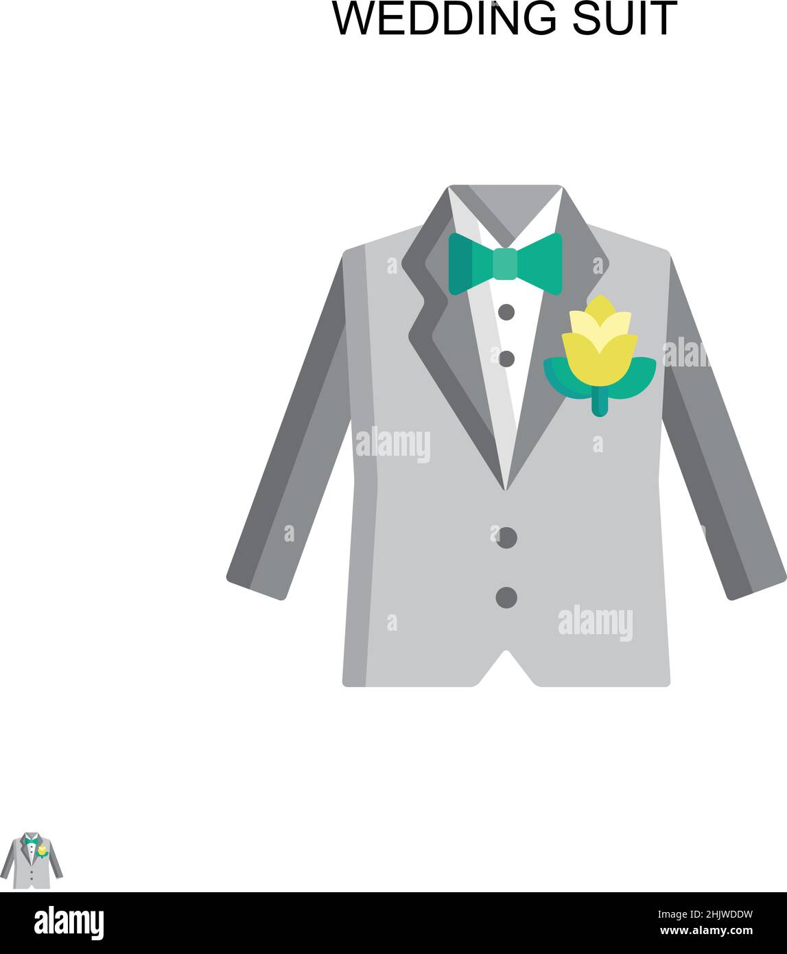 Hochzeitsanzug einfaches Vektor-Symbol. Illustration Symbol Design-Vorlage für Web mobile UI-Element. Stock Vektor Hochzeitsanzug einfaches Vektor-Symbol. Illustration Symbol Design-Vorlage für Web mobile UI-Element. Stock Vektor