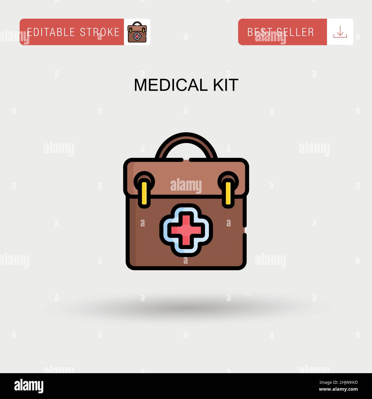 Medizinisches Kit einfaches Vektorsymbol. Stock Vektor