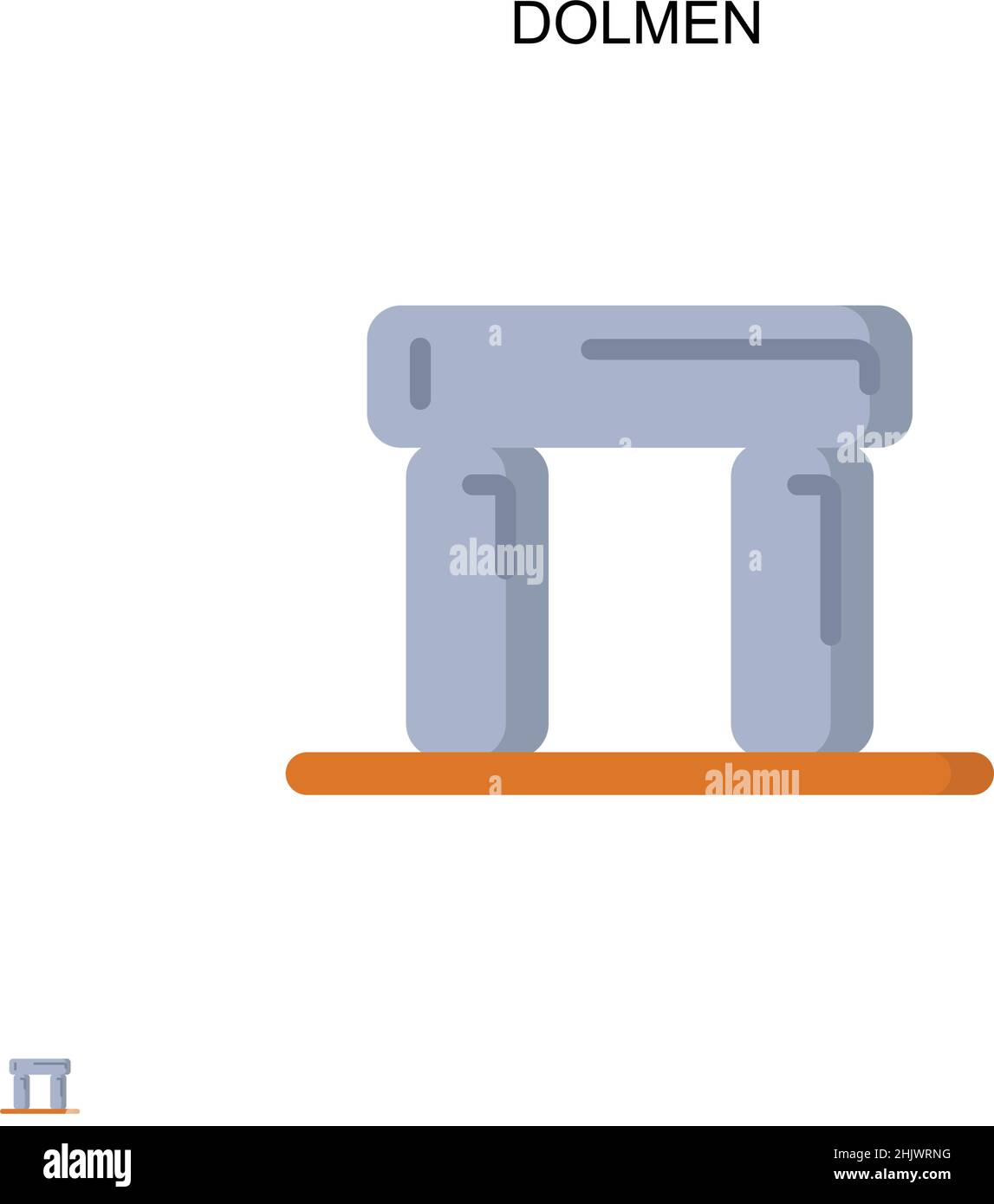 Dolmen einfaches Vektorsymbol. Illustration Symbol Design-Vorlage für Web mobile UI-Element. Stock Vektor