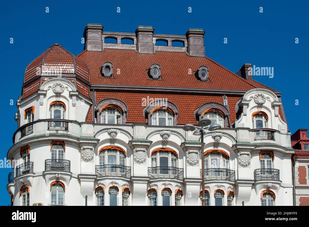 Fassade des Hotels Diplomat, Strandvägen, Stockholm, Schweden Stockfoto