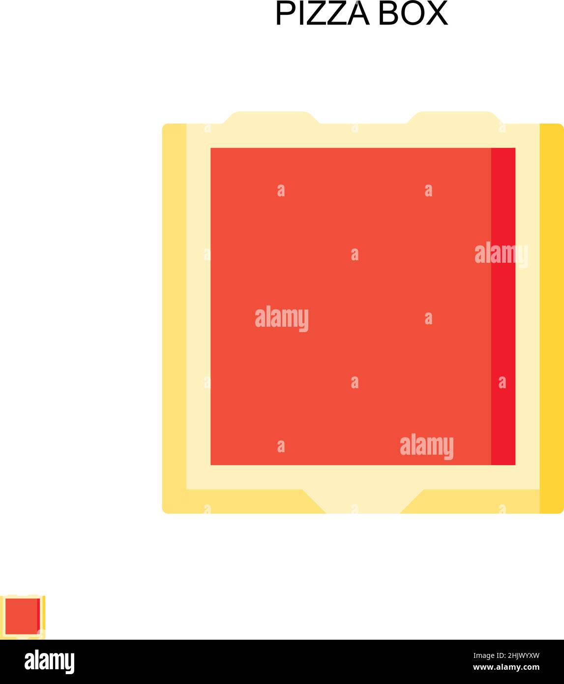 Pizza Box einfaches Vektor-Symbol. Illustration Symbol Design-Vorlage für Web mobile UI-Element. Stock Vektor