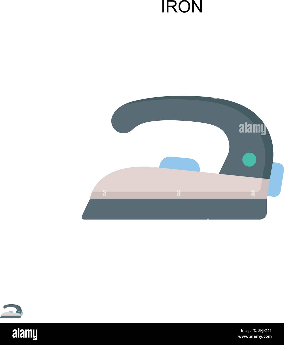 Einfaches Vektorsymbol Eisen. Illustration Symbol Design-Vorlage für Web mobile UI-Element. Stock Vektor