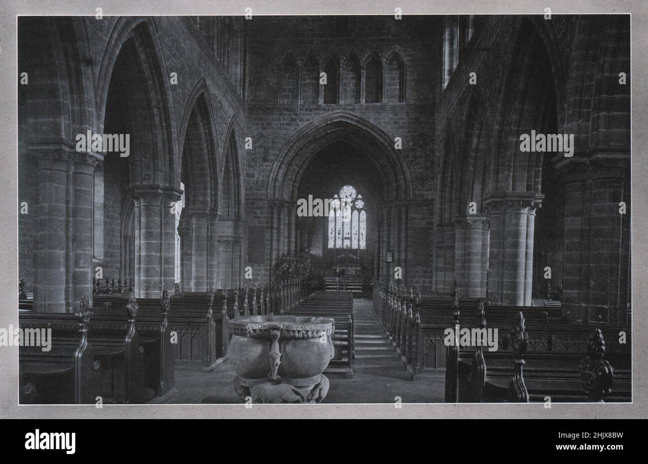 Die Kirche der Heiligen Maria, Stafford. Staffordshire (1923) Stockfoto