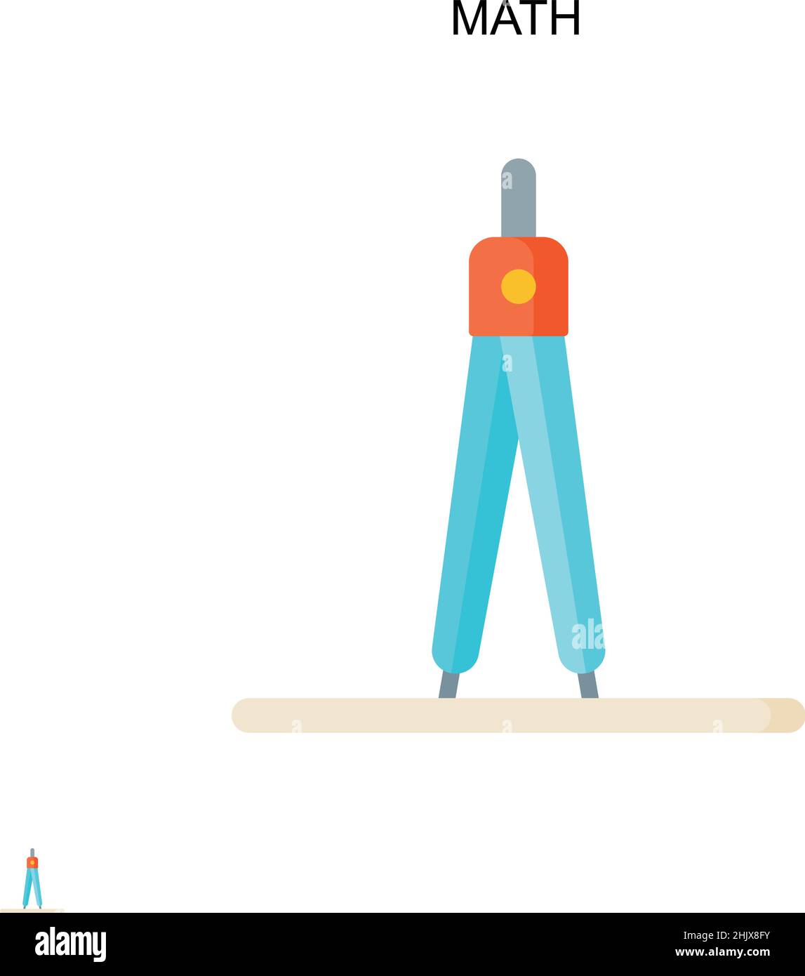 Einfaches Vektorsymbol für mathematische Berechnungen. Illustration Symbol Design-Vorlage für Web mobile UI-Element. Stock Vektor