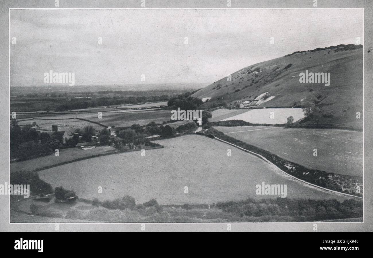 Der Weald, aus Devil's Dike . Sussex (1923) Stockfoto