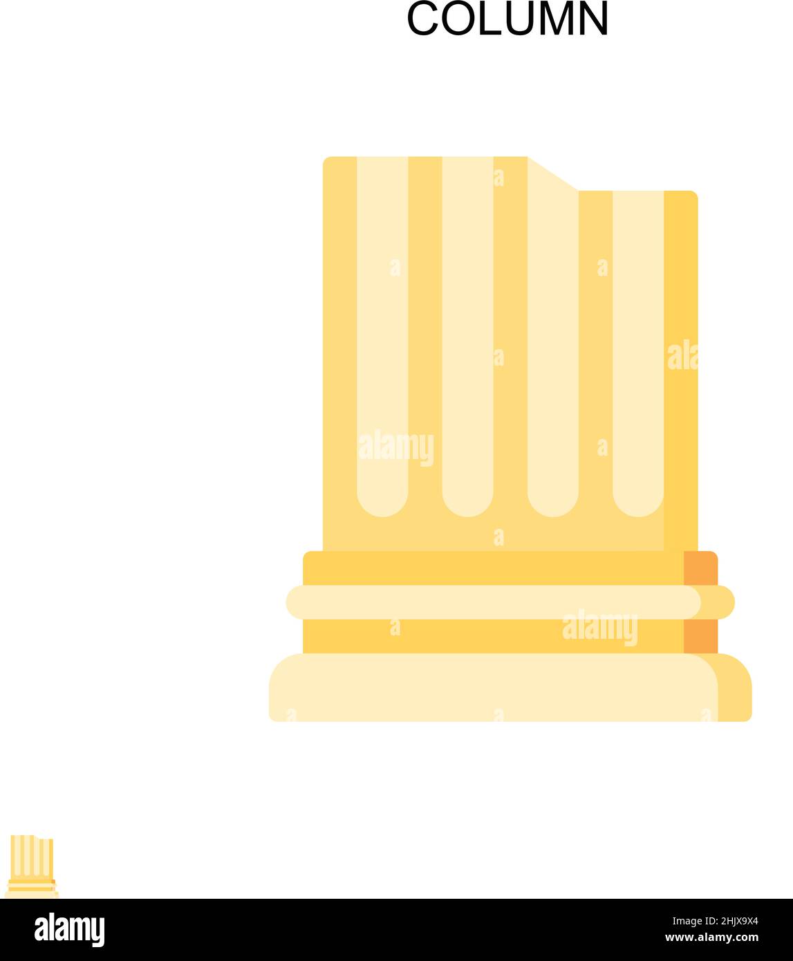 Symbol für einfachen Vektor der Spalte. Illustration Symbol Design-Vorlage für Web mobile UI-Element. Stock Vektor