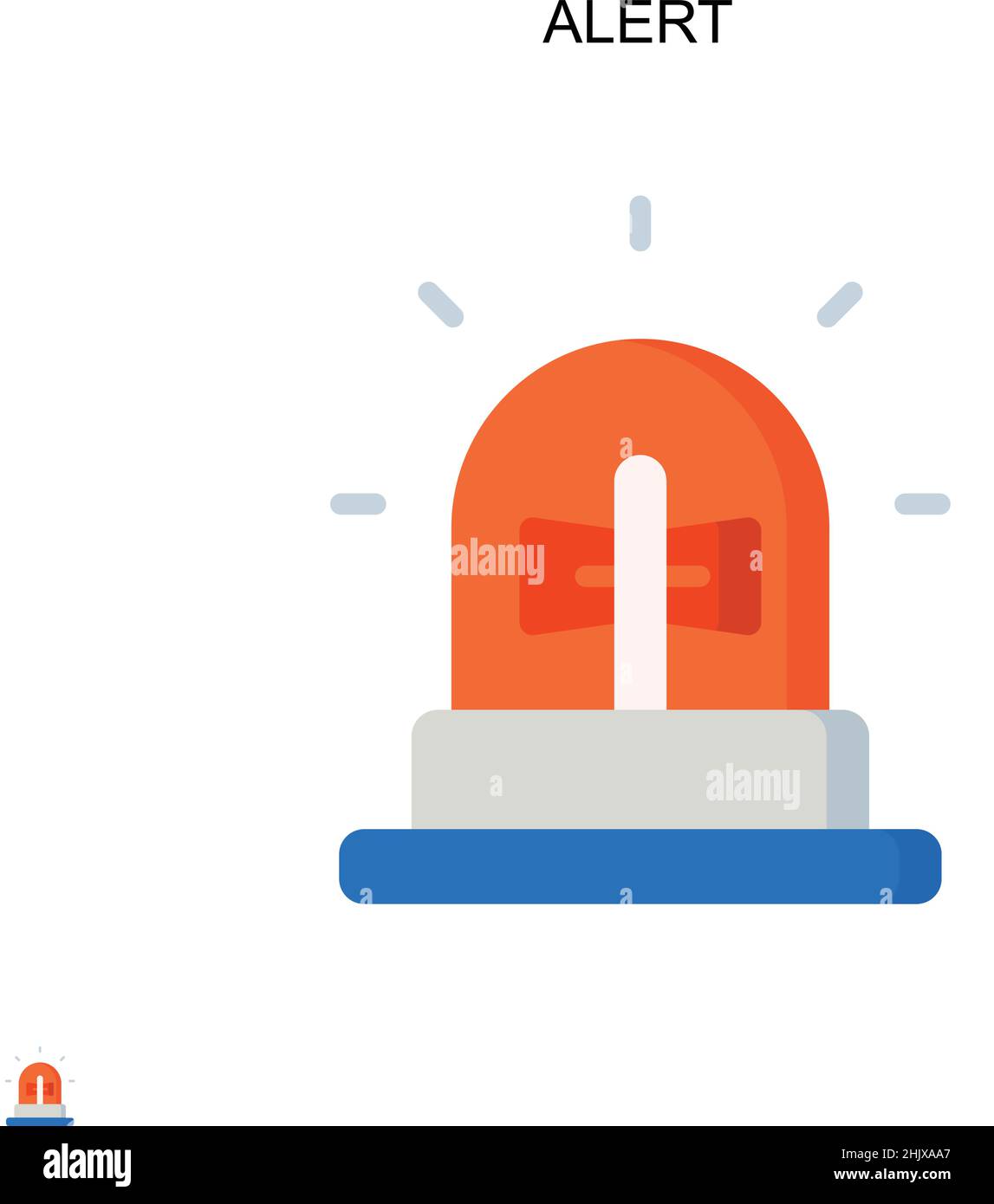 Einfaches Vektor-Symbol für Warnmeldungen. Illustration Symbol Design-Vorlage für Web mobile UI-Element. Stock Vektor