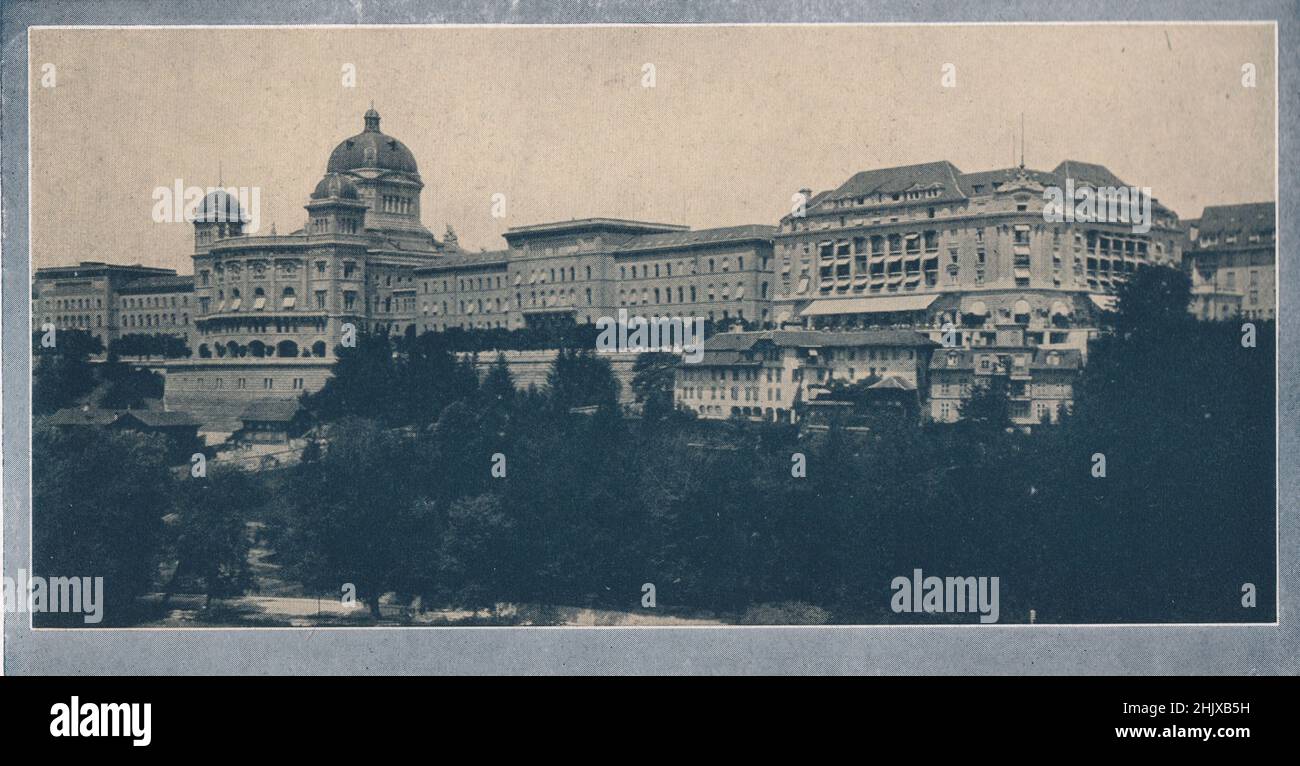 Der Bundespalast, Bern. Schweiz (1925) Stockfoto